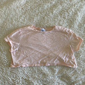 Princess Polly Cropped Pink T-Shirt Size 6